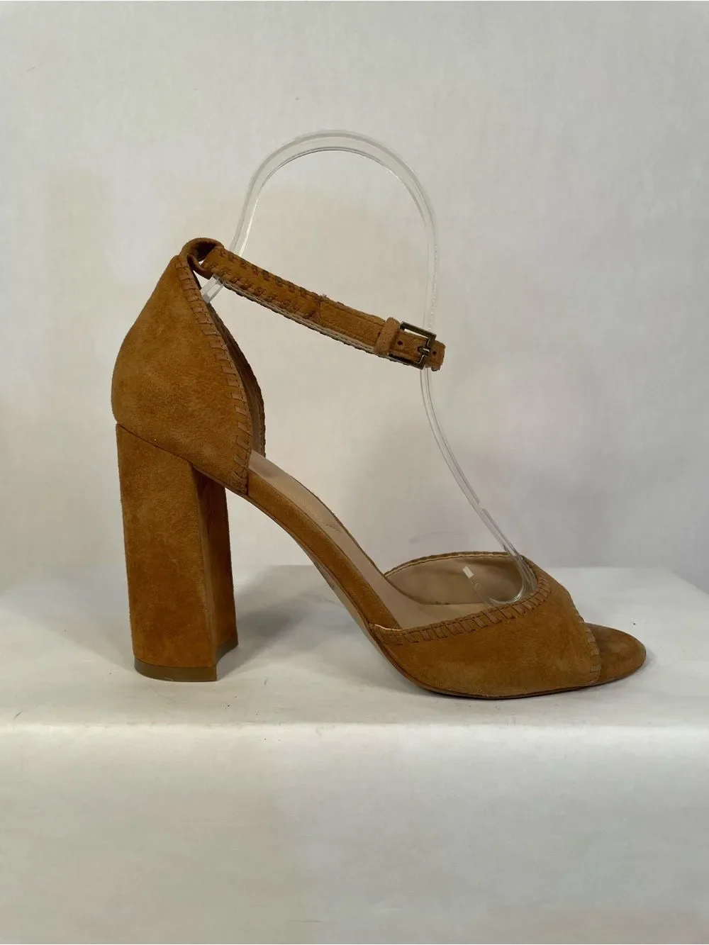 Aldo Women’s Ankle-Strap Block Heel Sandals - Brown Suede